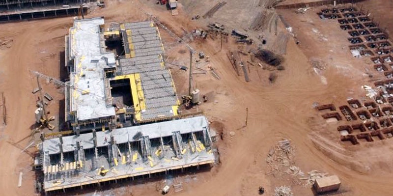 Birds Eye View of construction site